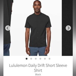 Lululemon Daily Drift Short Sleeve Shirt. Black. Size M